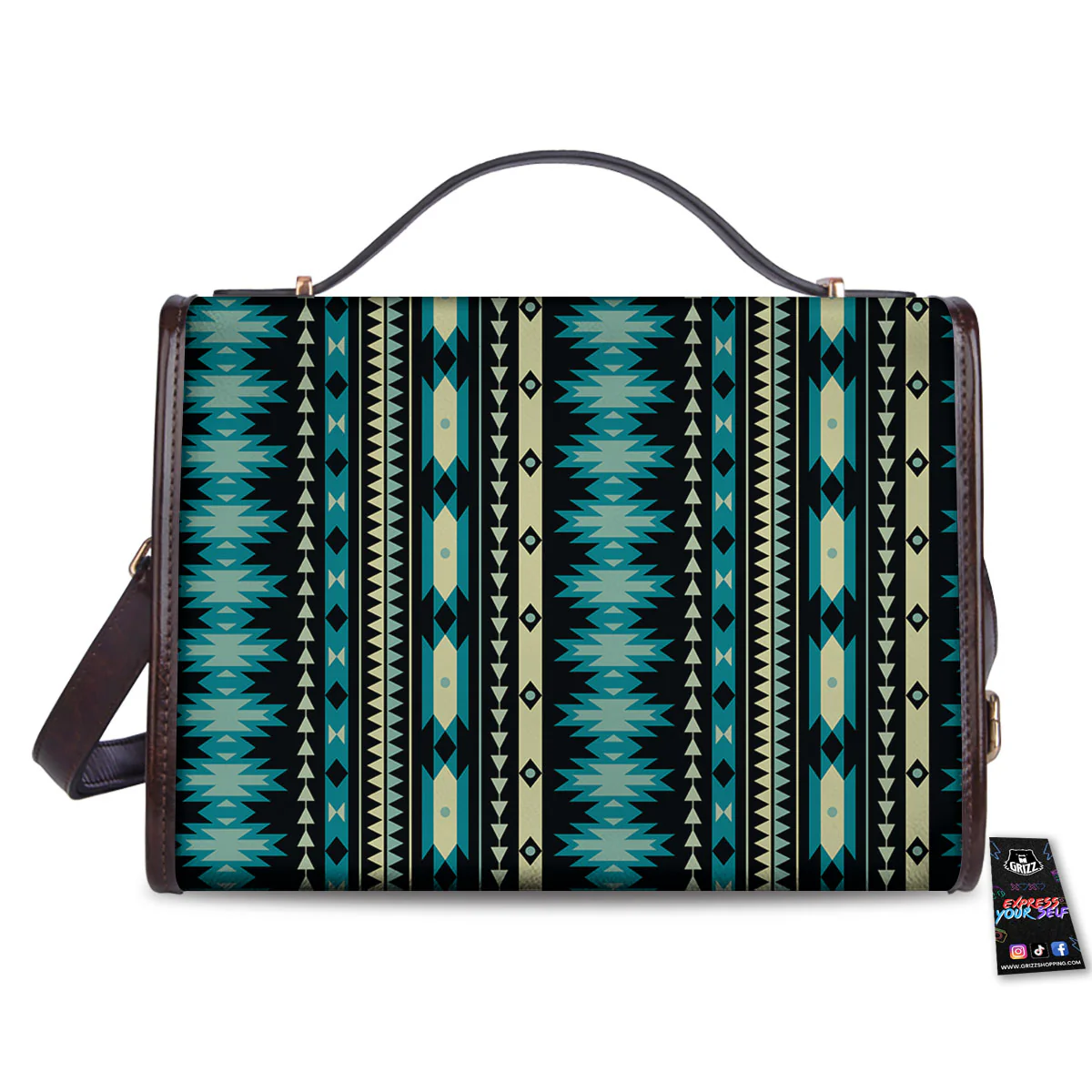 Ethnic Native Print Pattern Women's Satchel Bag - Image 2