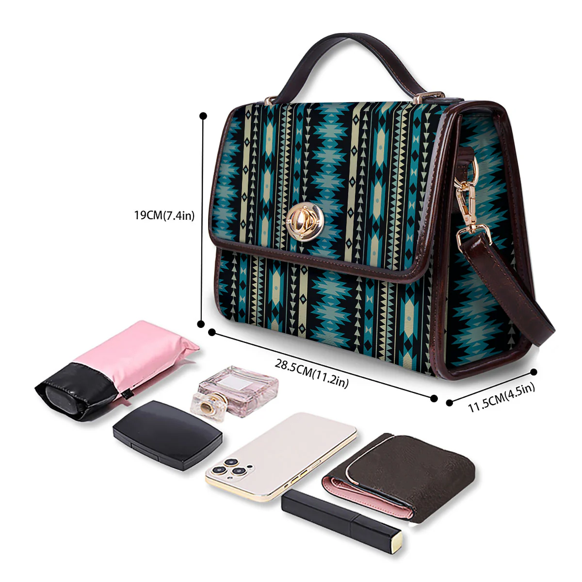 Ethnic Native Print Pattern Women's Satchel Bag - Image 4