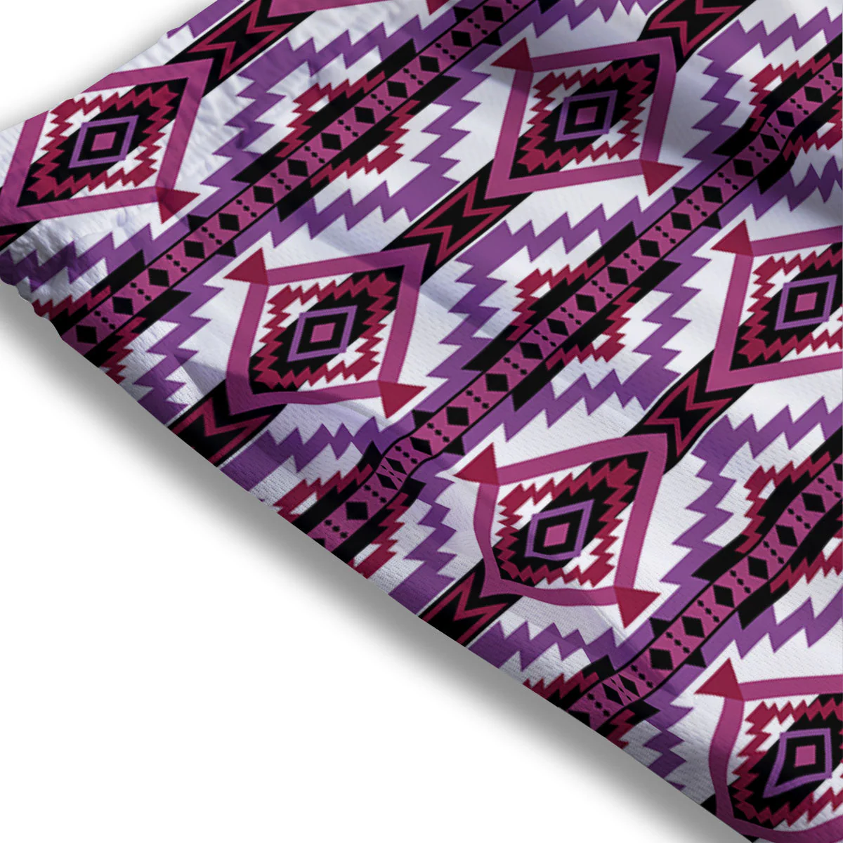 Ethnic Pink African Print Pattern Mesh Shorts - Image 3