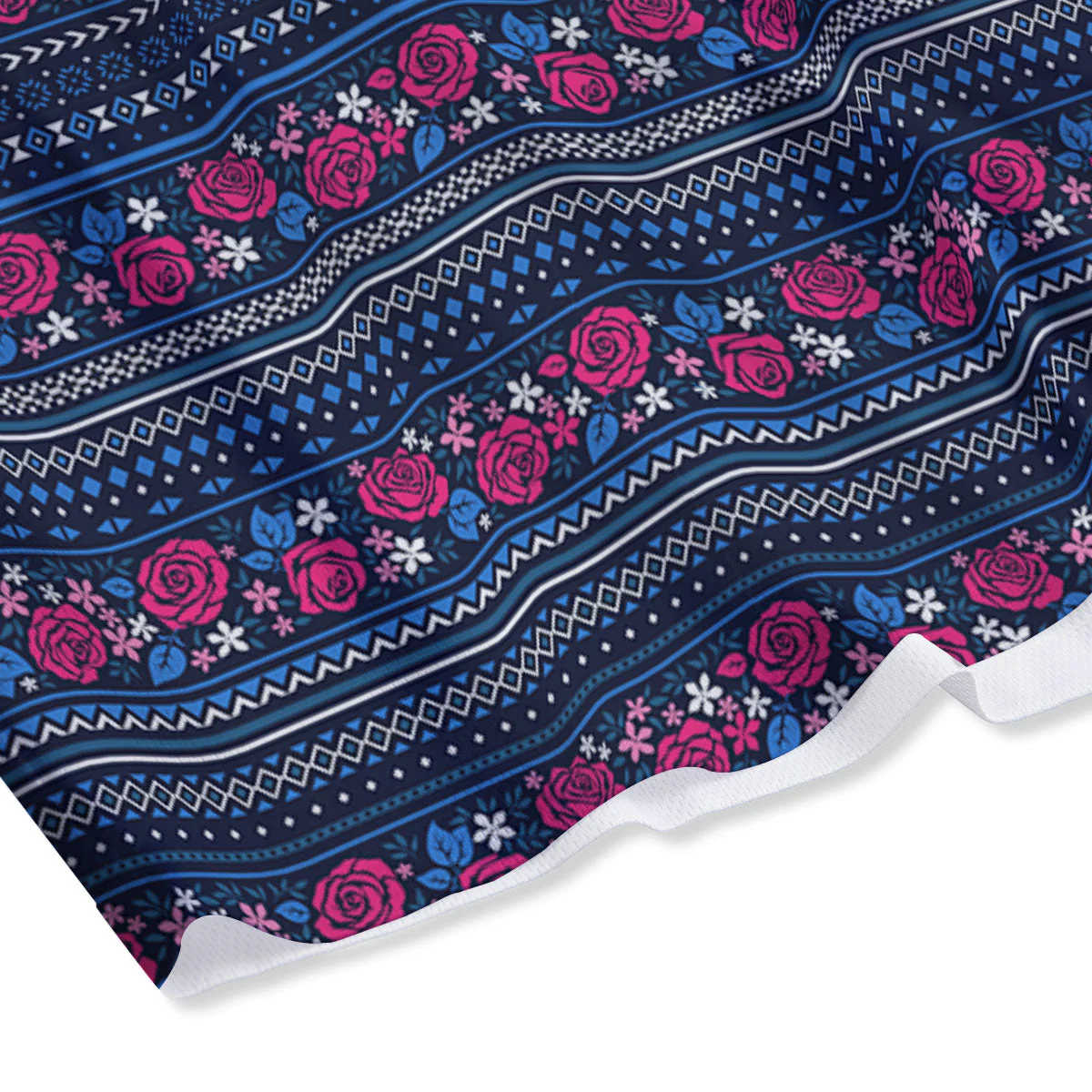 Ethnic Rose Native Tribal Print Pattern Mesh Shorts - Image 4