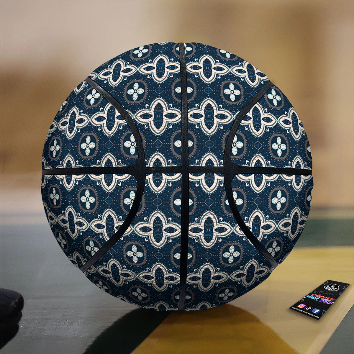 Ethnic Vintage Print Pattern Basketball