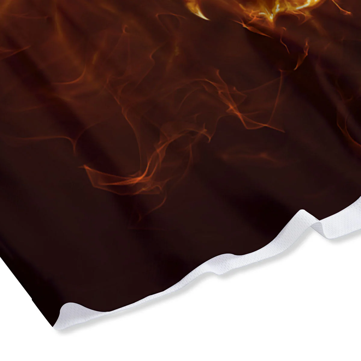 Evil Skull Flaming Print Mesh Shorts - Image 4
