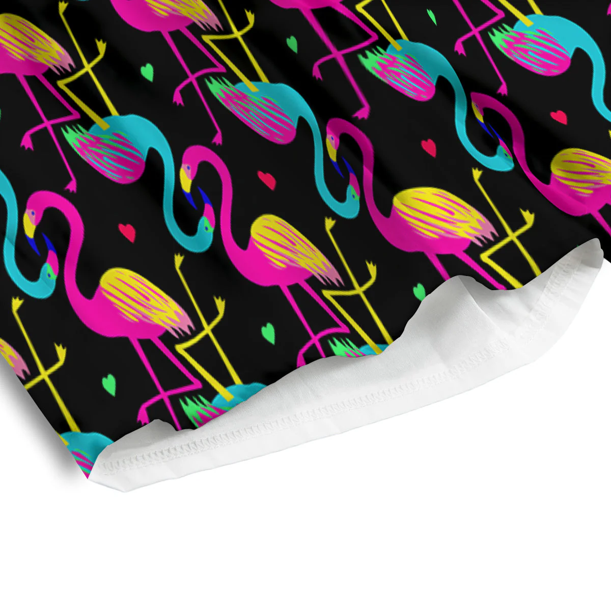 Exotic Hawaiian Flamingo Print Pattern Men's Athletic Shorts - Image 4