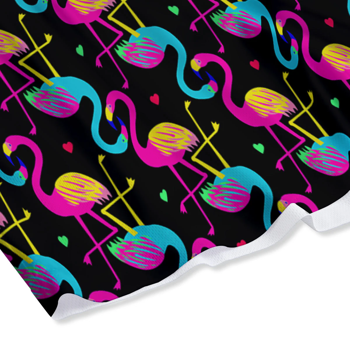 Exotic Hawaiian Flamingo Print Pattern Mesh Shorts - Image 4