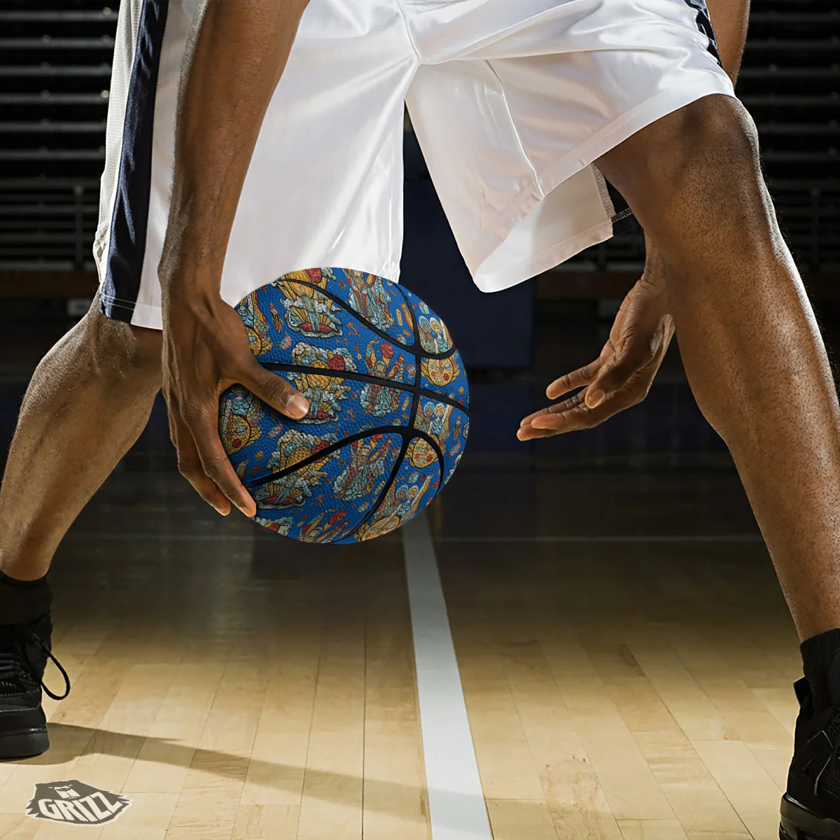 Exploration Of Mars Planet Print Pattern Basketball - Image 3