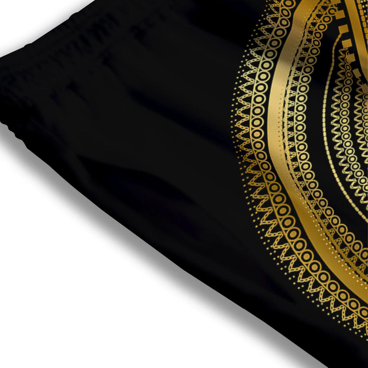 Eye of Providence Gold And Black Print Mesh Shorts - Image 3