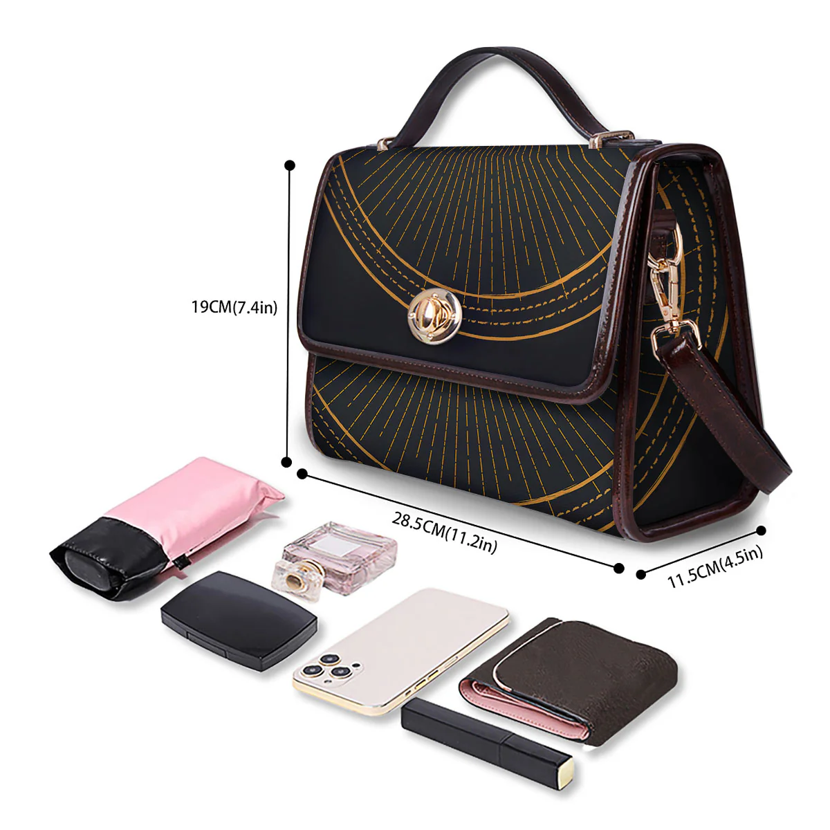 Eye Of Providence Illuminati Print Women's Satchel Bag - Image 4