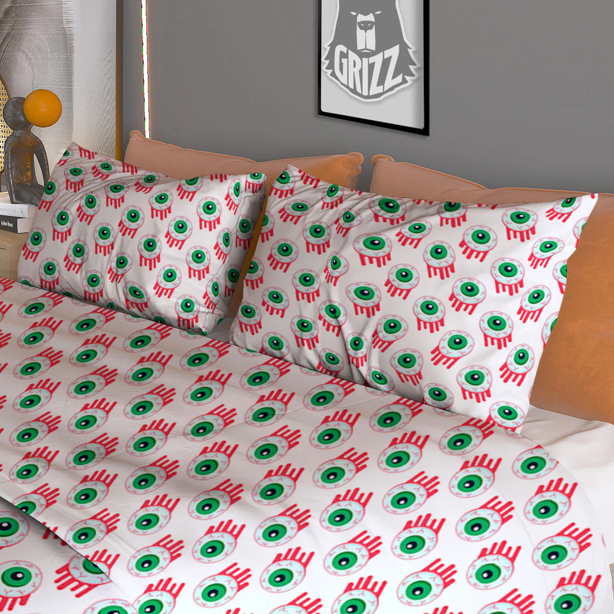 Eyeball Bloody Print Pattern Duvet Cover Bedding Set - Image 3