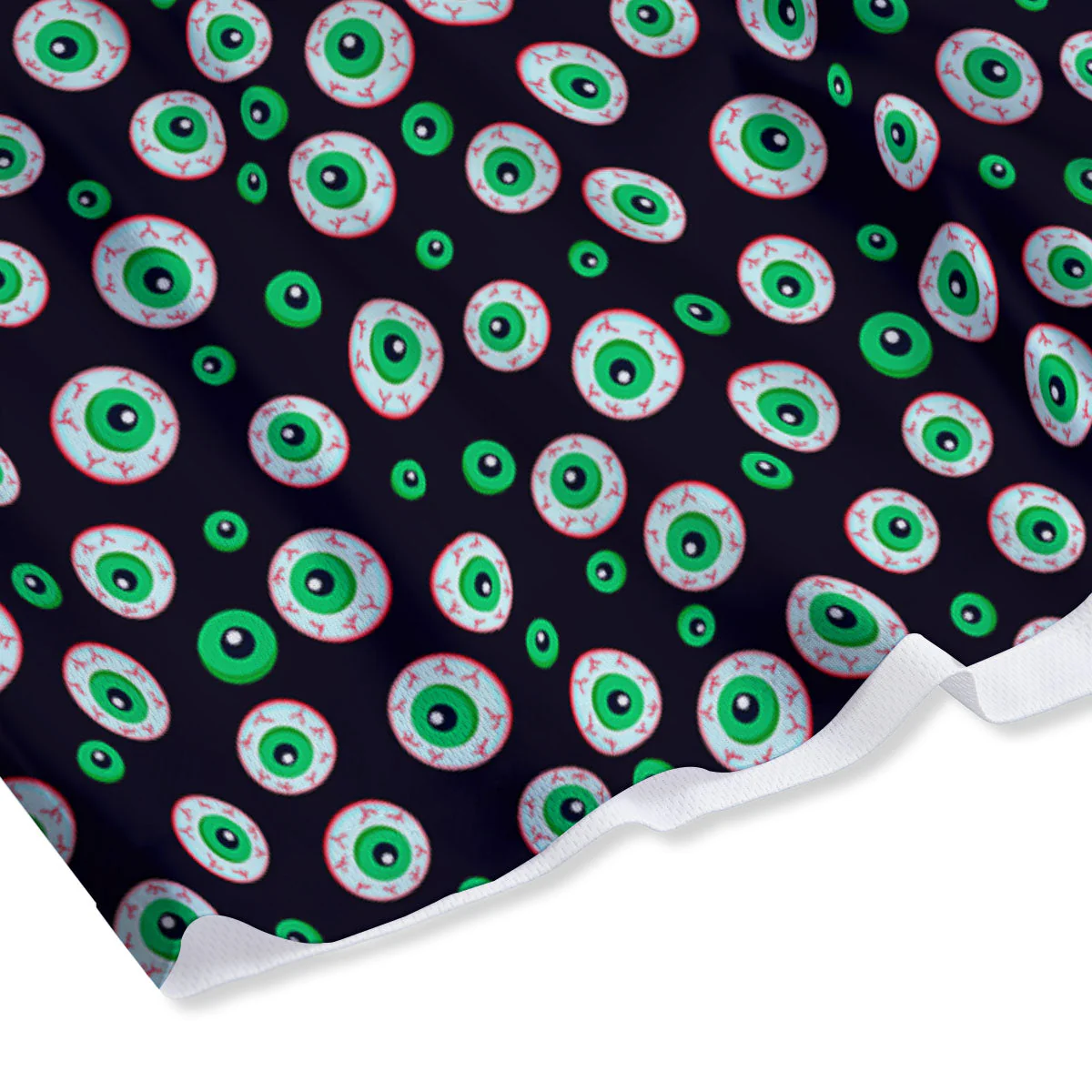 Eyeball Creepy Print Pattern Mesh Shorts - Image 4