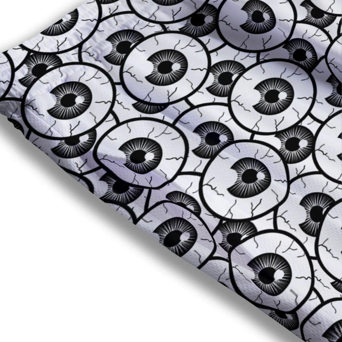 Eyeball Print Pattern Mesh Shorts - Image 3