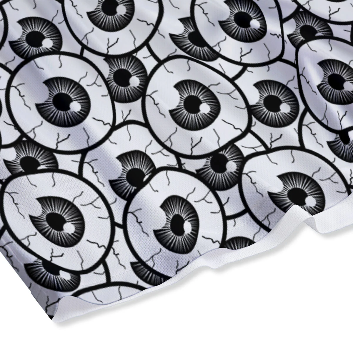 Eyeball Print Pattern Mesh Shorts - Image 4