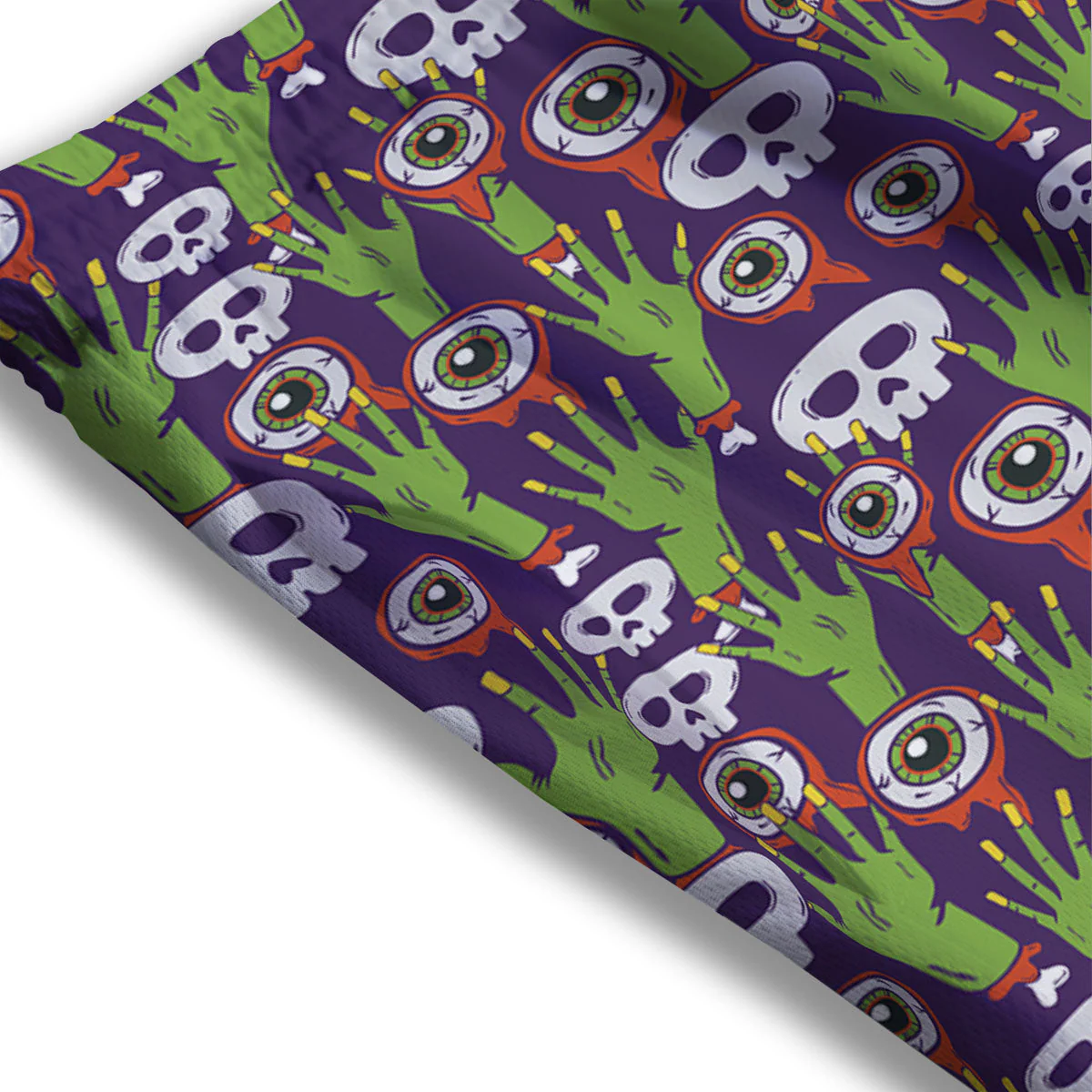 Eyeball Zombie Print Pattern Mesh Shorts - Image 3