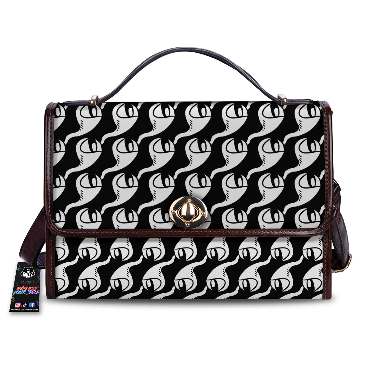 Eyes Monster Print Pattern Women's Satchel Bag