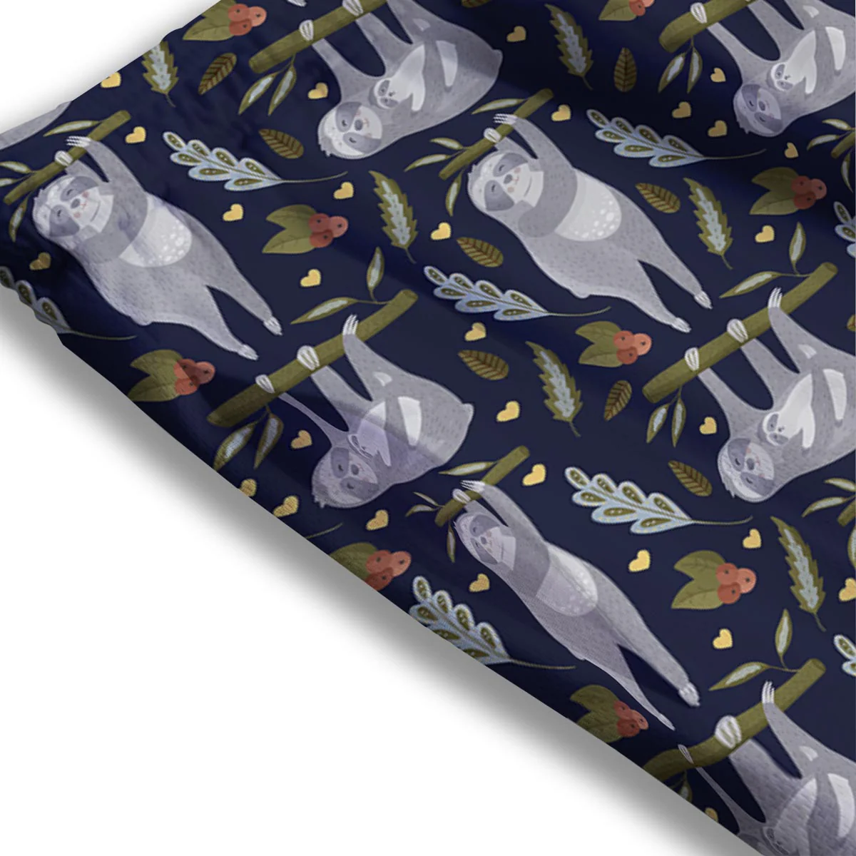 Family Sloth Print Pattern Mesh Shorts - Image 3