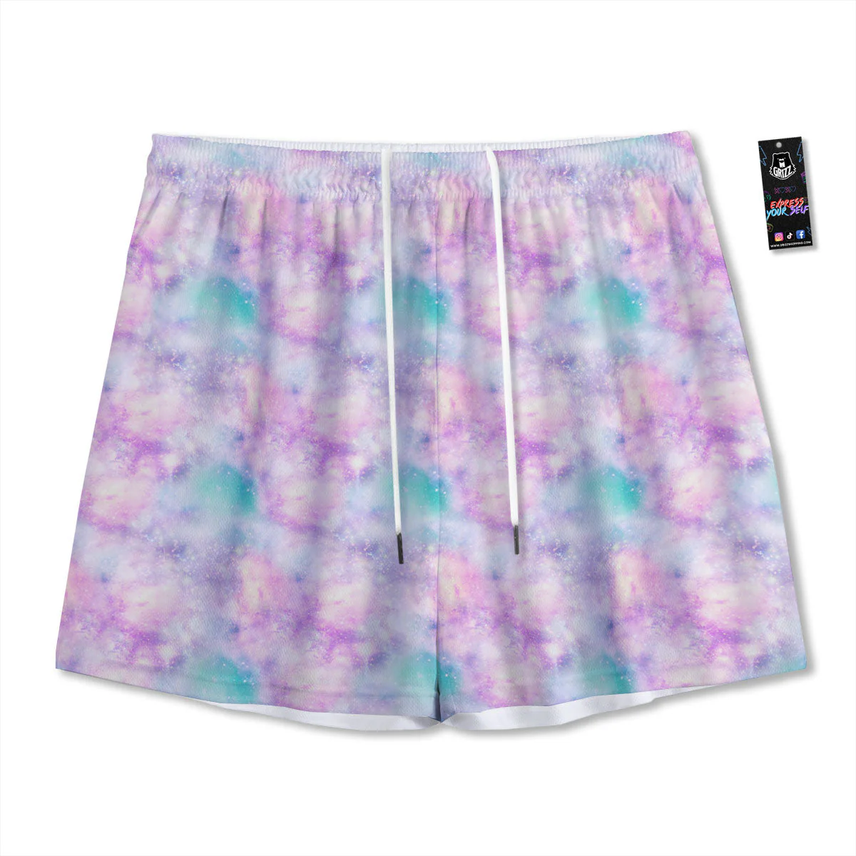 Fantasy Star Print Pattern Mesh Shorts