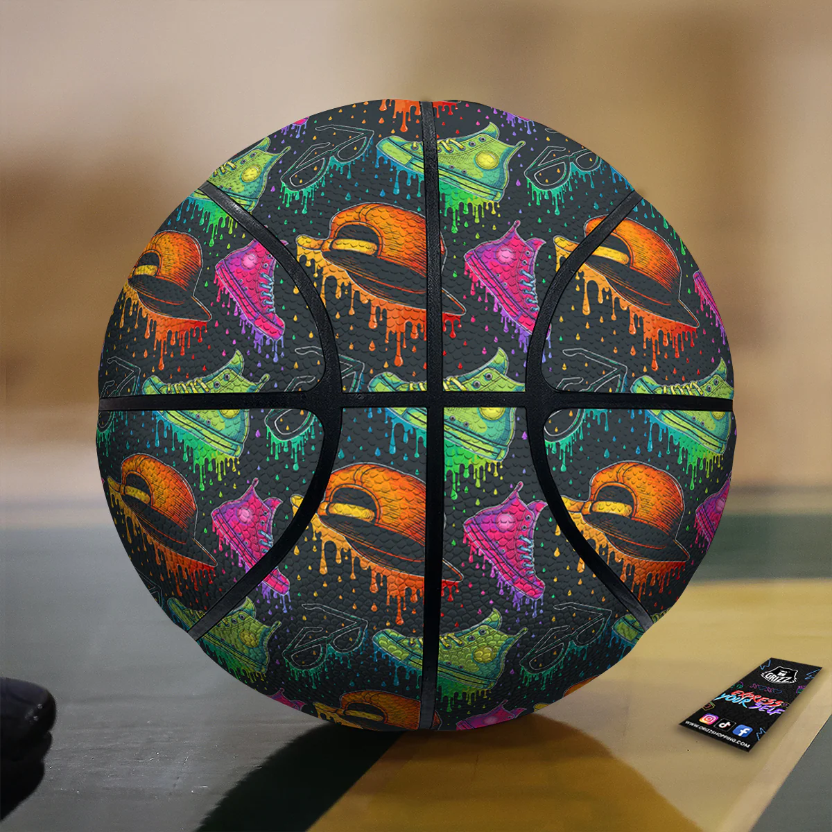 Fashion Colorful Print Pattern Basketball