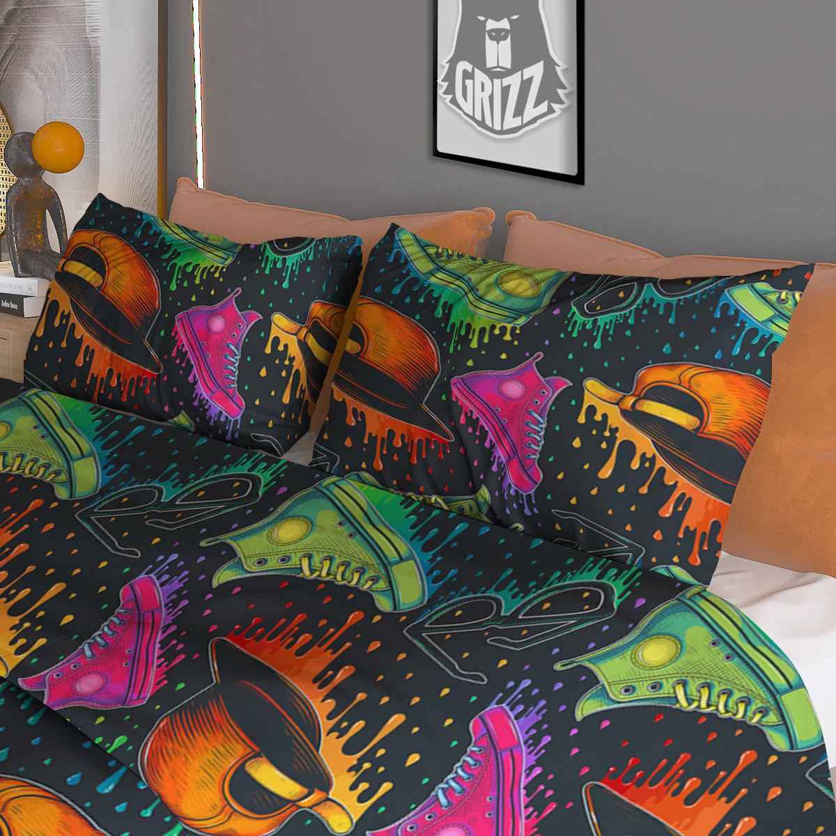 Fashion Colorful Print Pattern Duvet Cover Bedding Set - Image 3