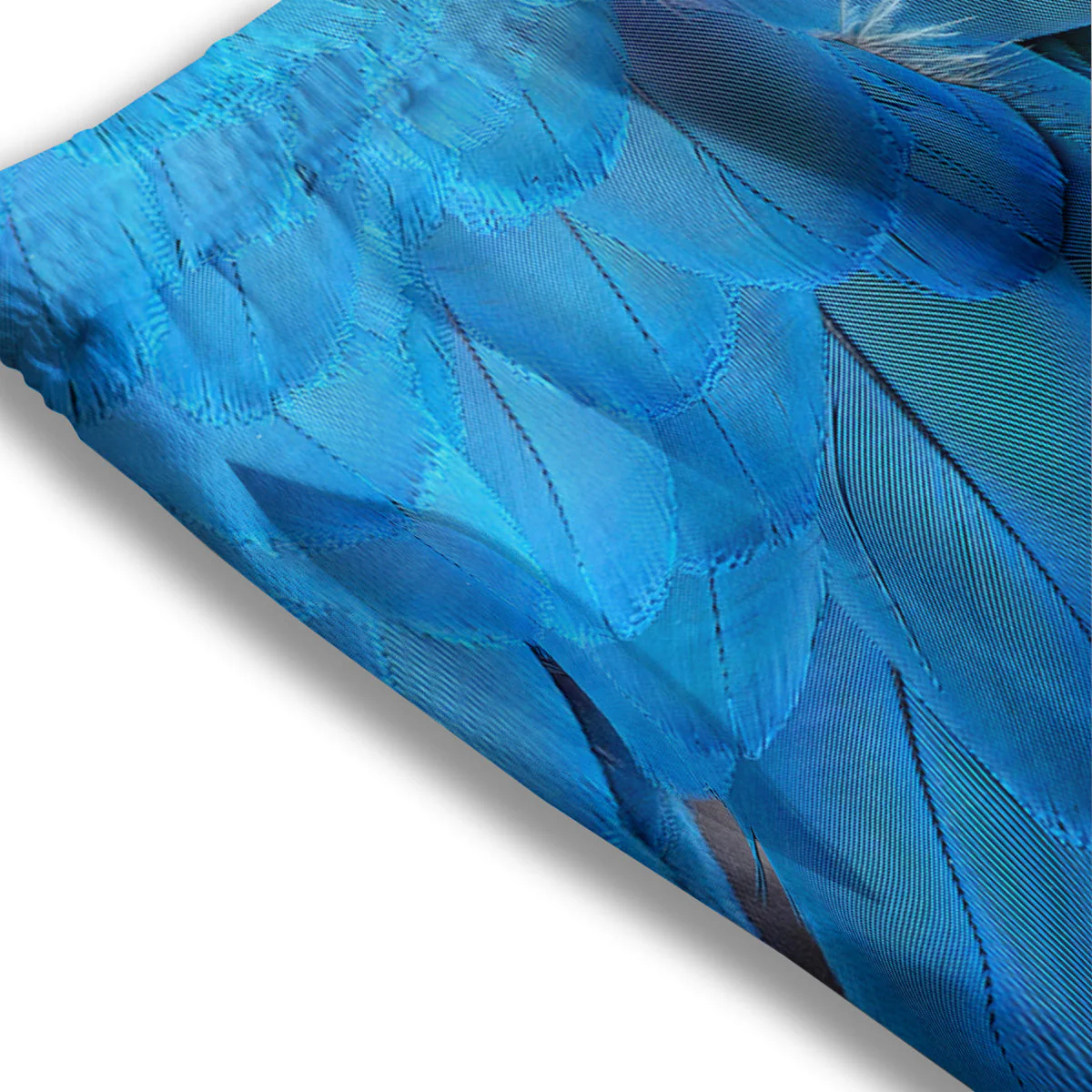Feather Blue Print Mesh Shorts - Image 3