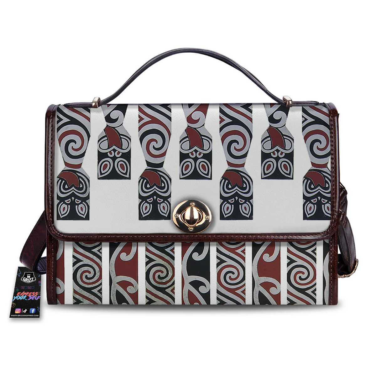 Fence Maori Print Women's Satchel Bag