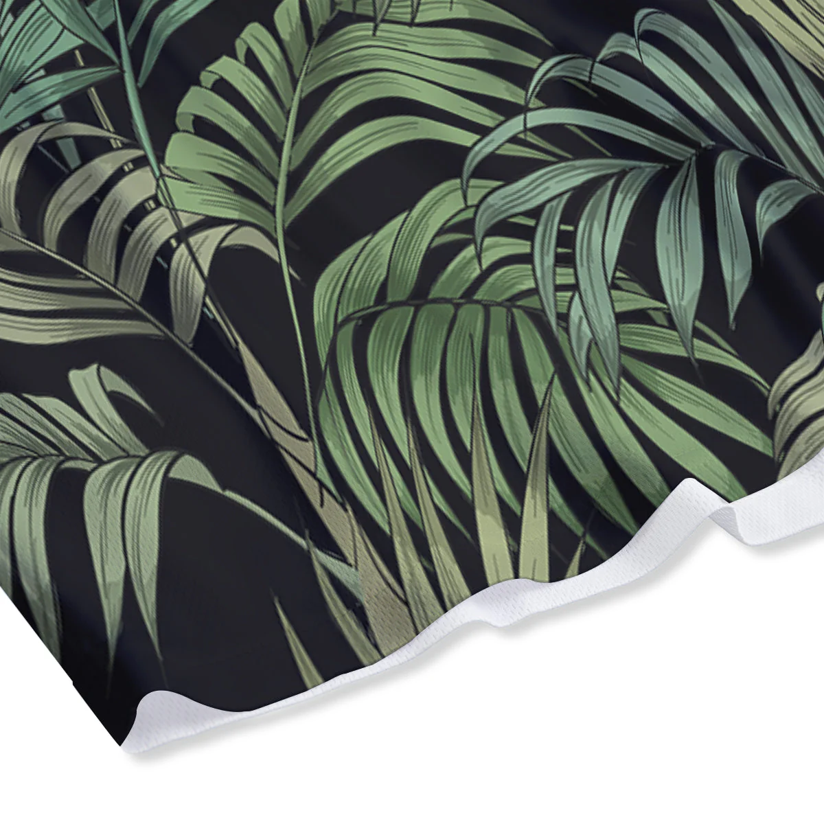 Fern Leaf Tropical Print Pattern Mesh Shorts - Image 4