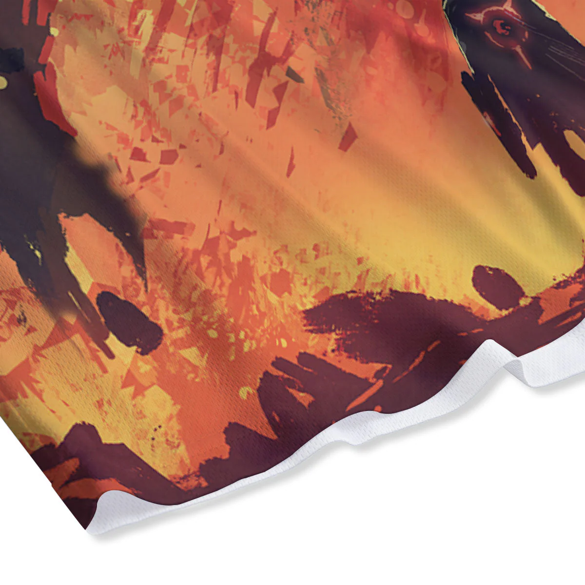 Fight With Demon Print Mesh Shorts - Image 4
