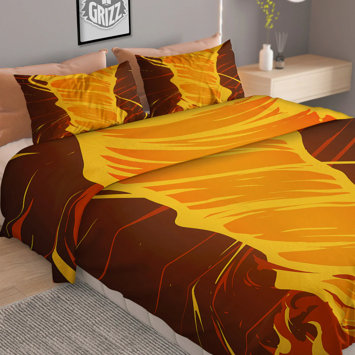 Fire Tornado Print Duvet Cover Bedding Set - Image 2