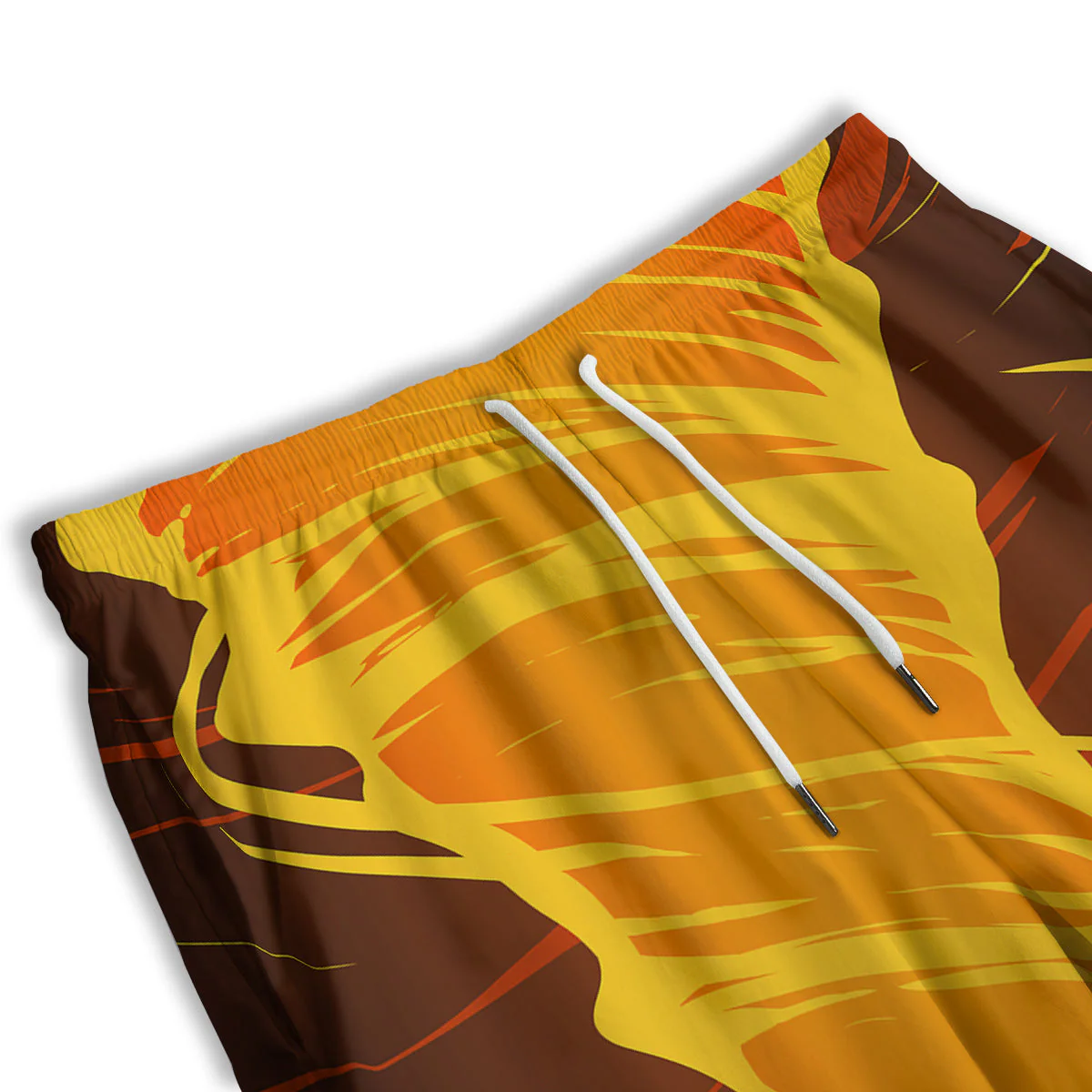 Fire Tornado Print Men's Athletic Shorts - Image 3