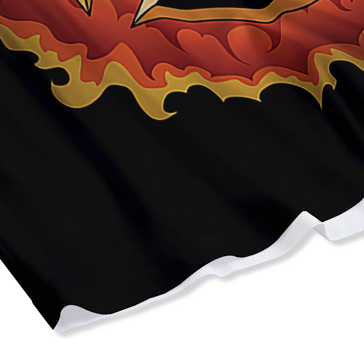 Firefighter Emblem Flaming Print Mesh Shorts - Image 4