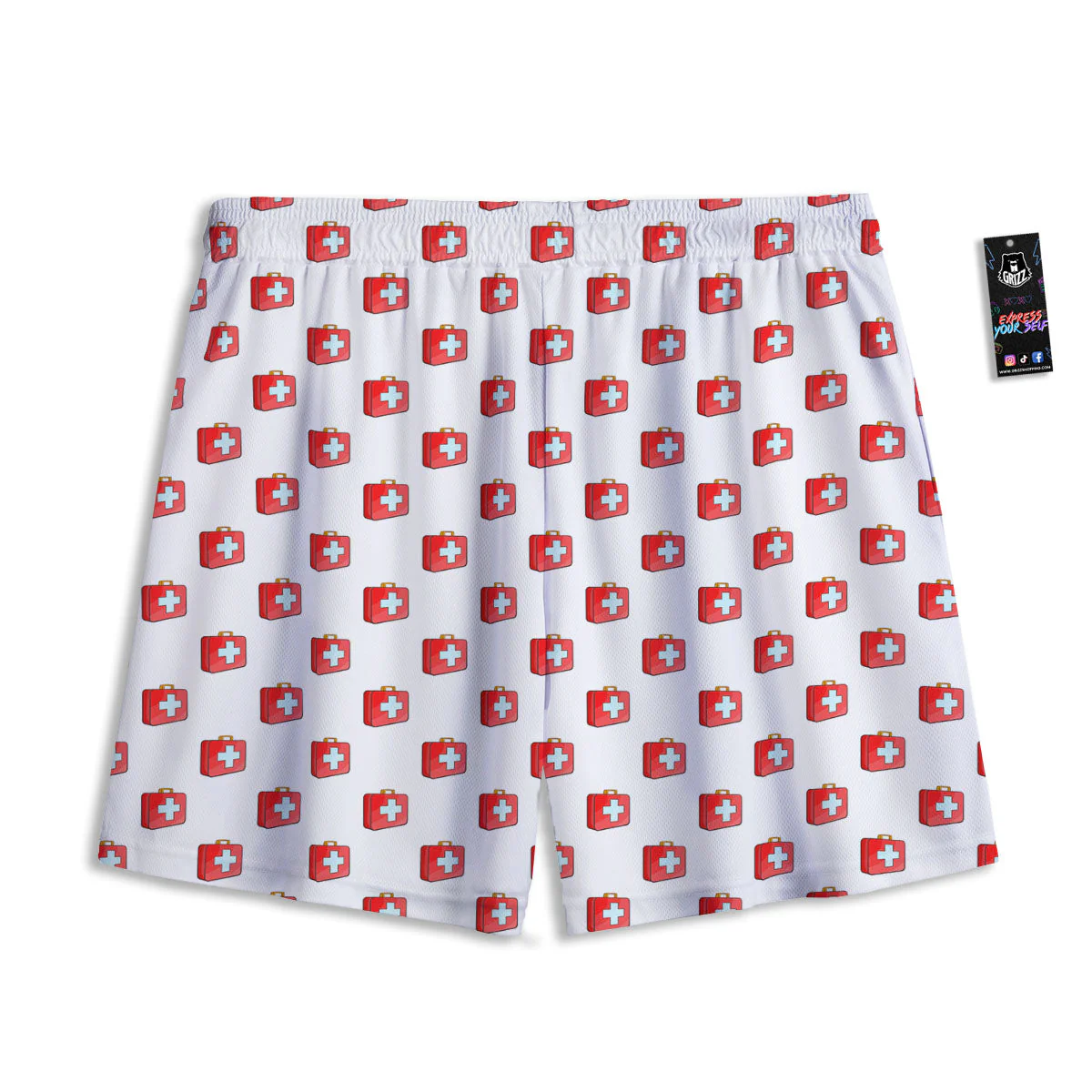 First Kit Aid Paramedic Print Pattern Mesh Shorts - Image 2