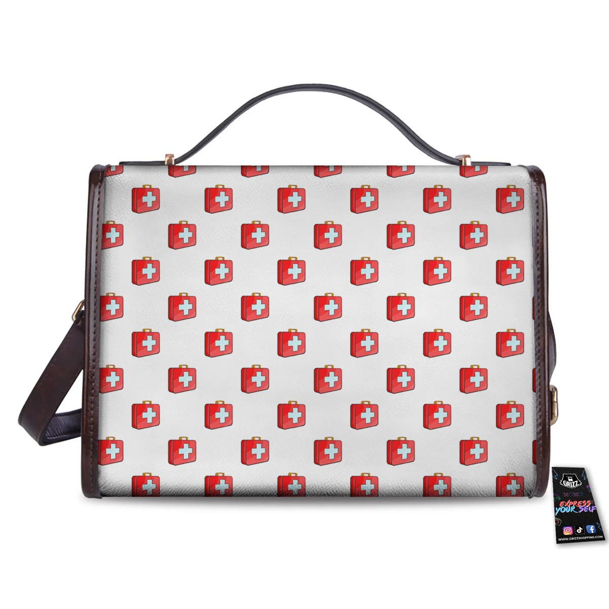 First Kit Aid Paramedic Print Pattern Women's Satchel Bag - Image 2