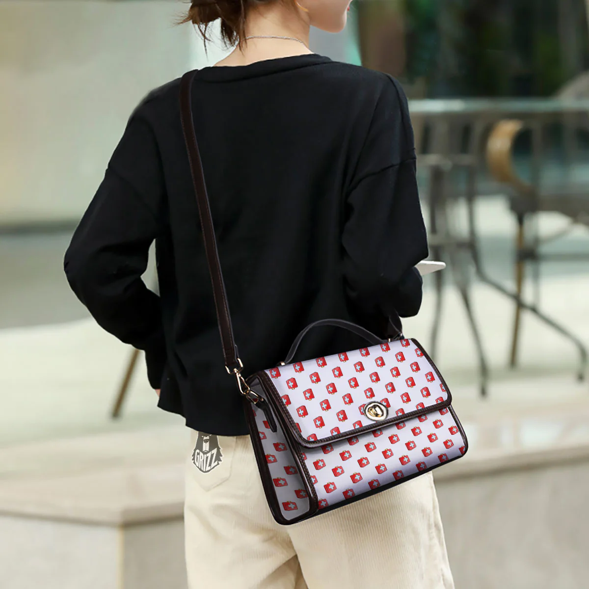 First Kit Aid Paramedic Print Pattern Women's Satchel Bag - Image 3
