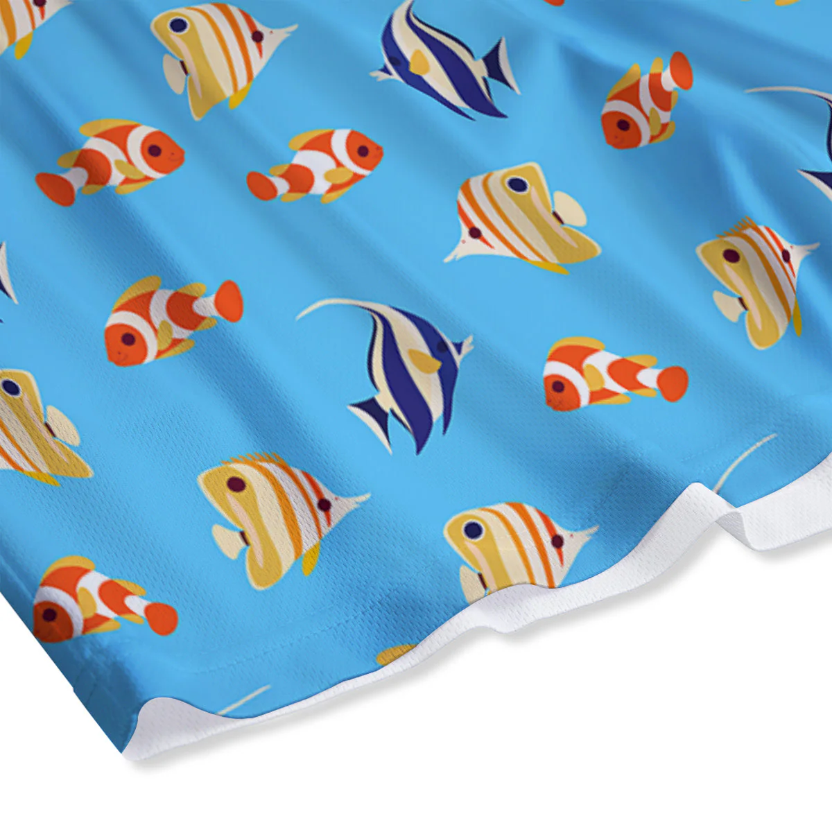 Fish Cute Print Pattern Mesh Shorts - Image 4