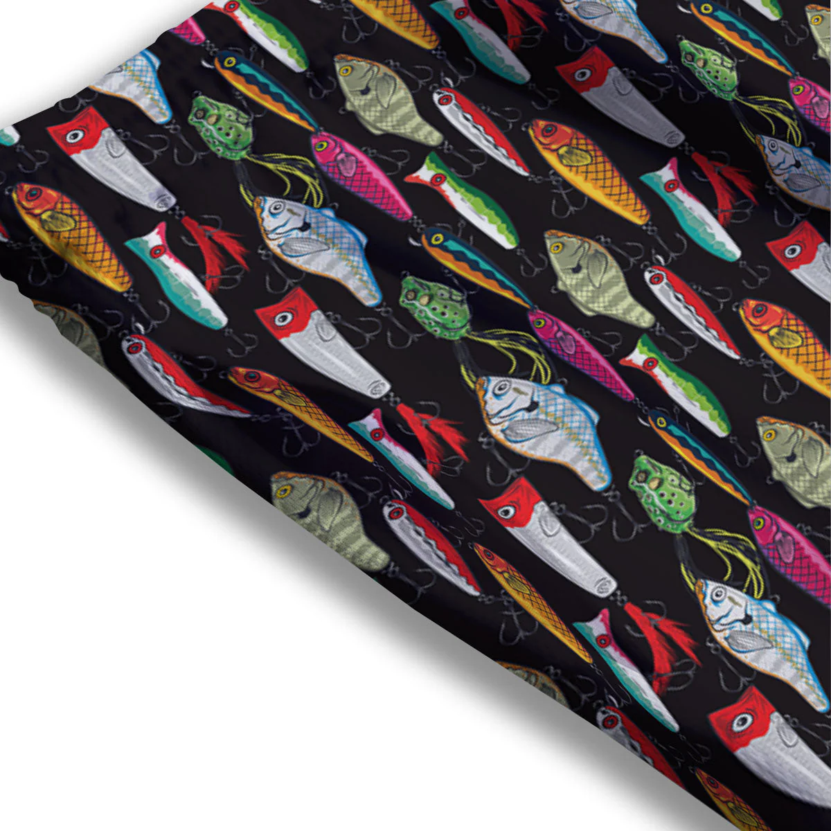 Fishing Print Pattern Mesh Shorts - Image 3
