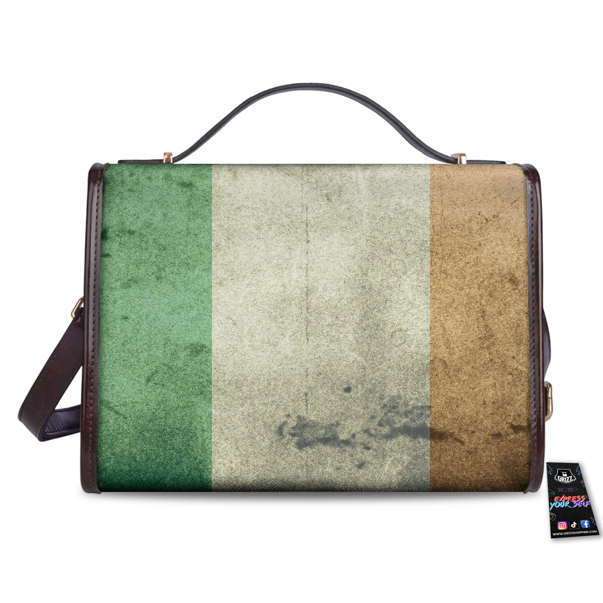 Flag Irish Print Women's Satchel Bag - Image 2