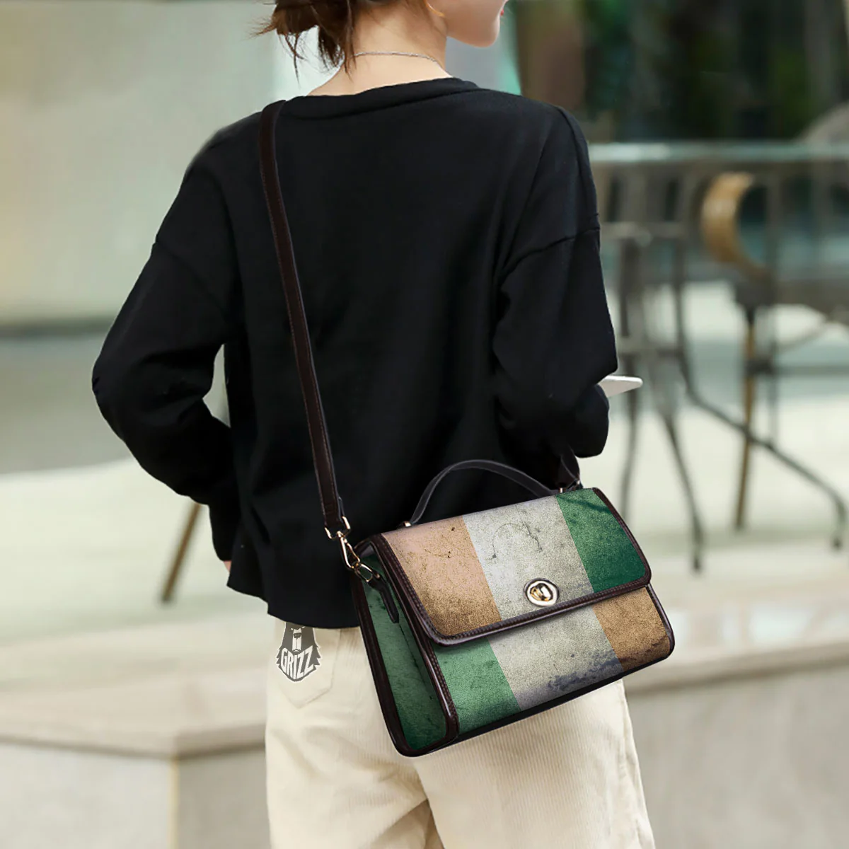Flag Irish Print Women's Satchel Bag - Image 3