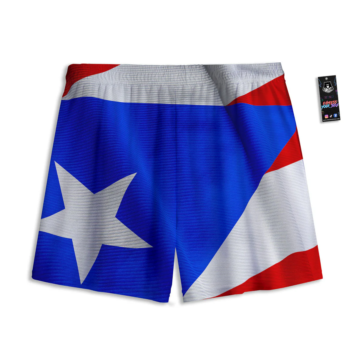 Flag Puerto Rican Print Mesh Shorts - Image 2