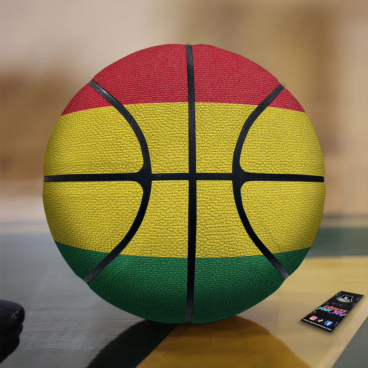 Flag Rasta Print Basketball