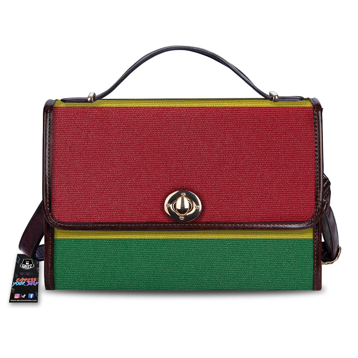 Flag Rasta Print Women's Satchel Bag