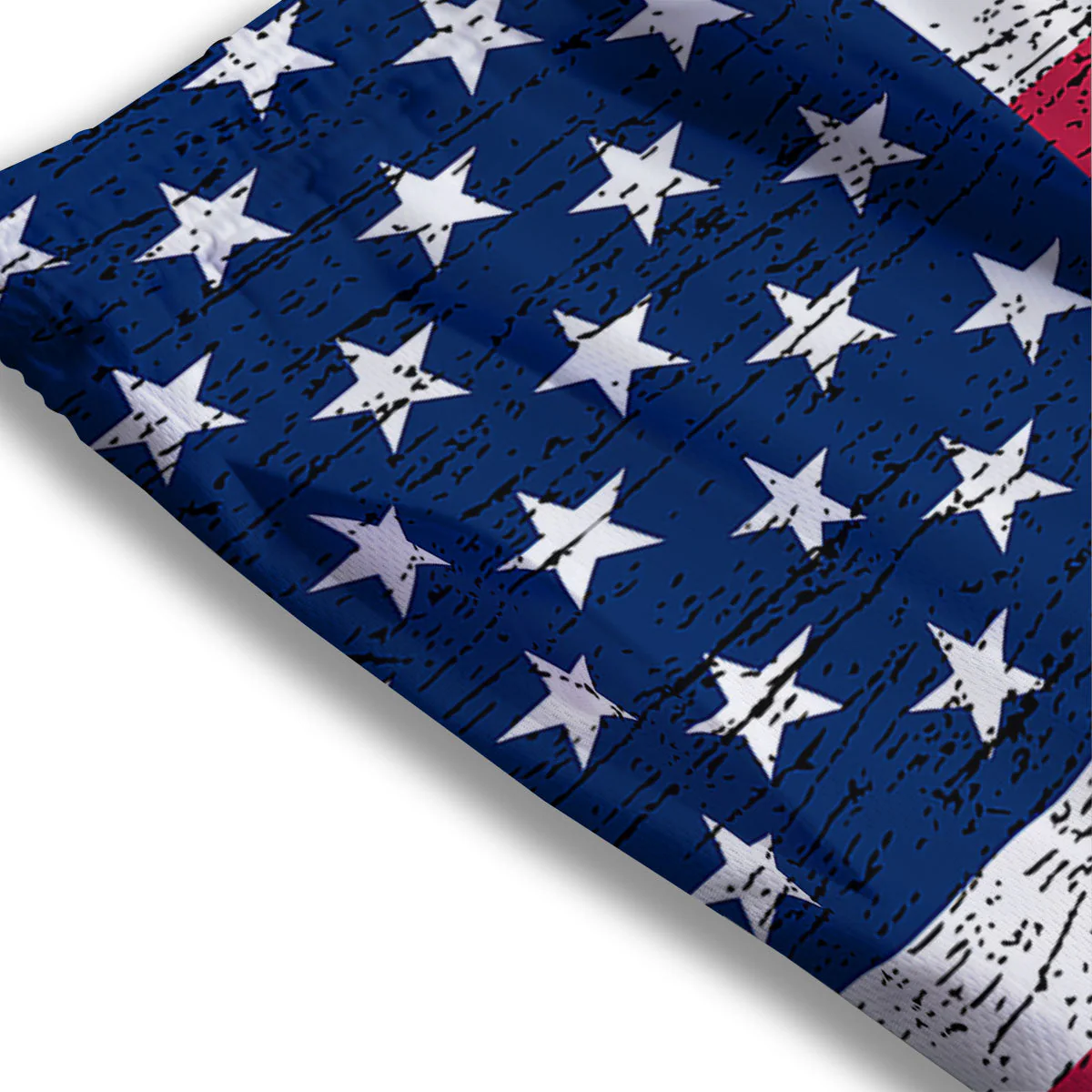Flag USA Grunge Print Mesh Shorts - Image 3