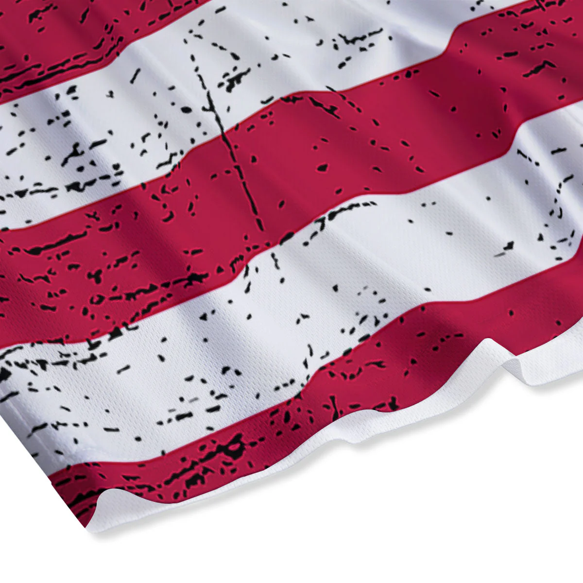 Flag USA Grunge Print Mesh Shorts - Image 4