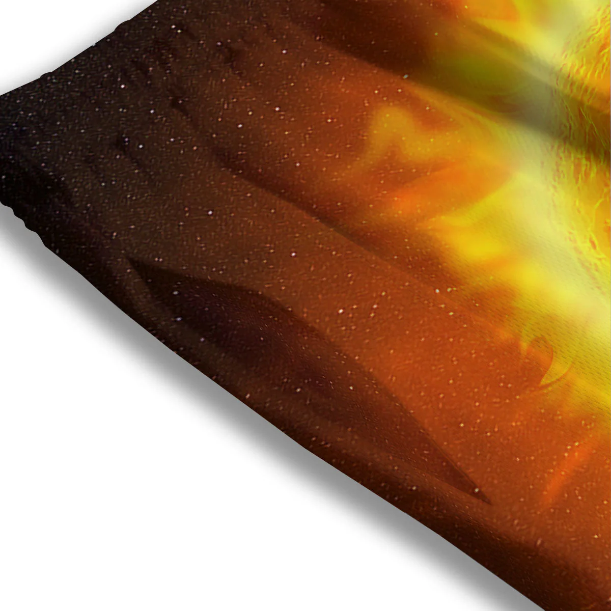Flaming Sun Print Mesh Shorts - Image 3