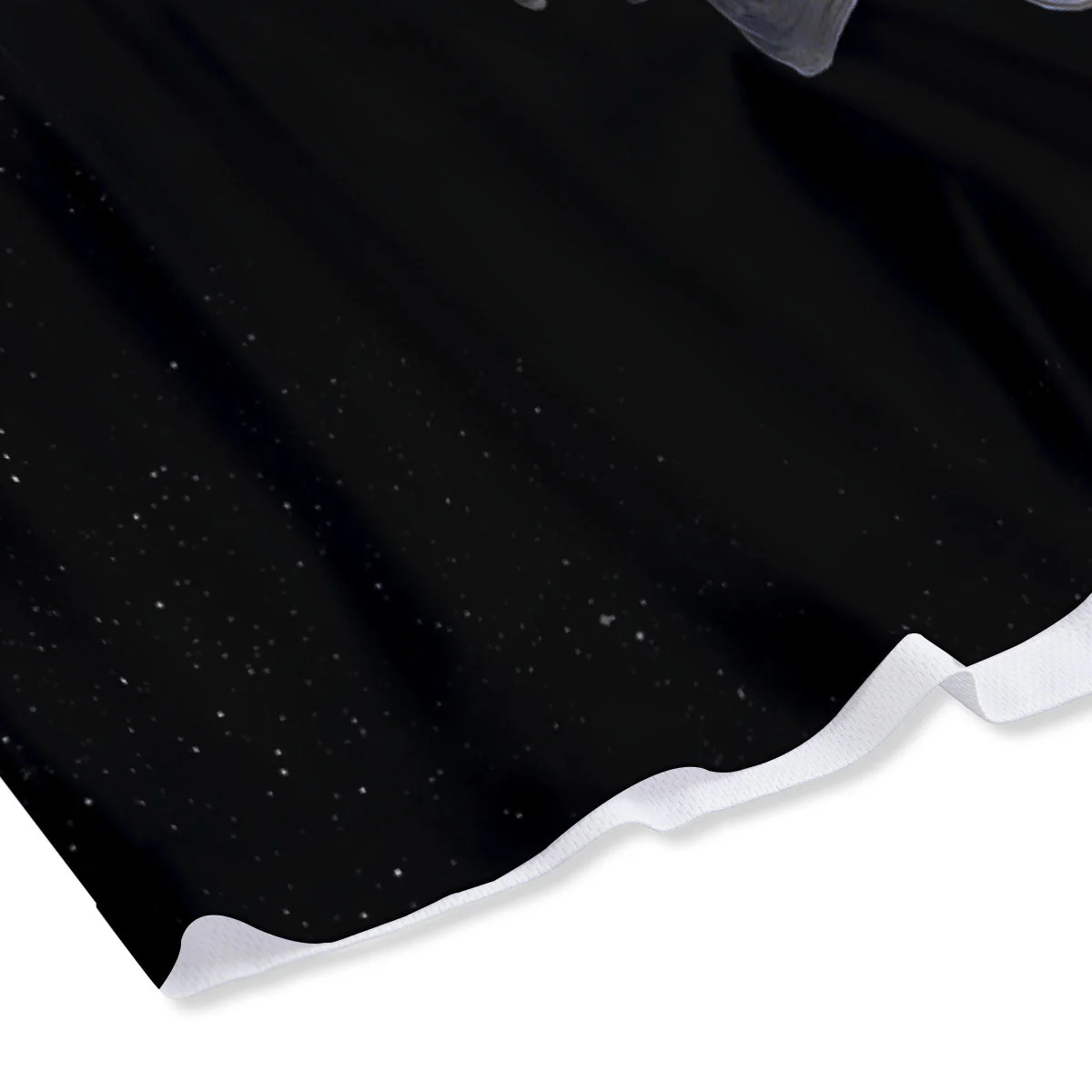 Floating Astronaut In Outer Space Print Mesh Shorts - Image 4