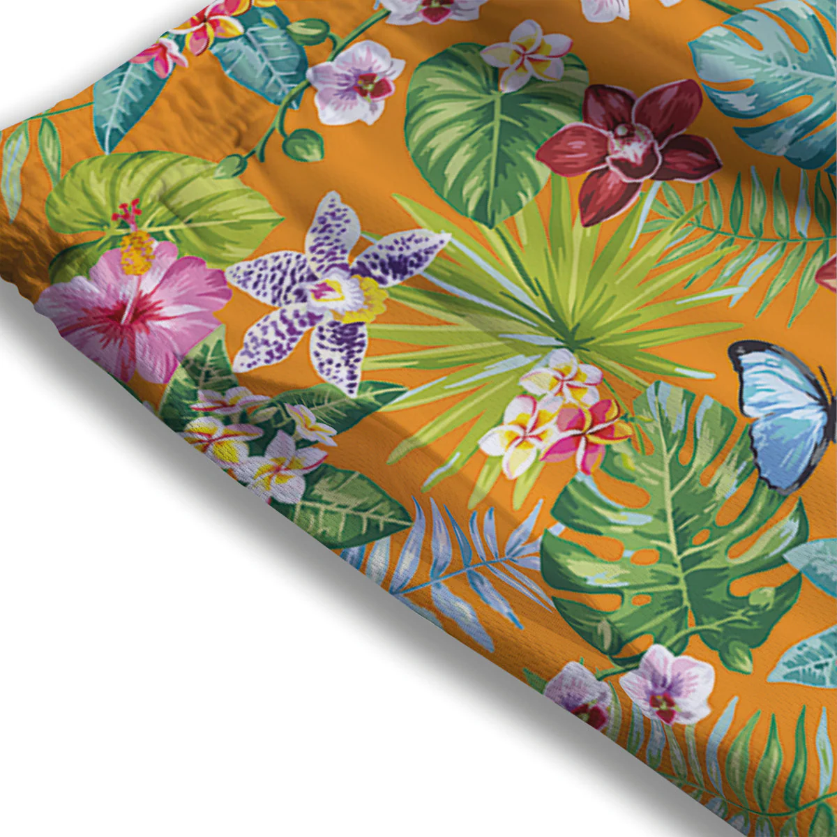 Floral Aloha Hawaii Print Pattern Mesh Shorts - Image 3