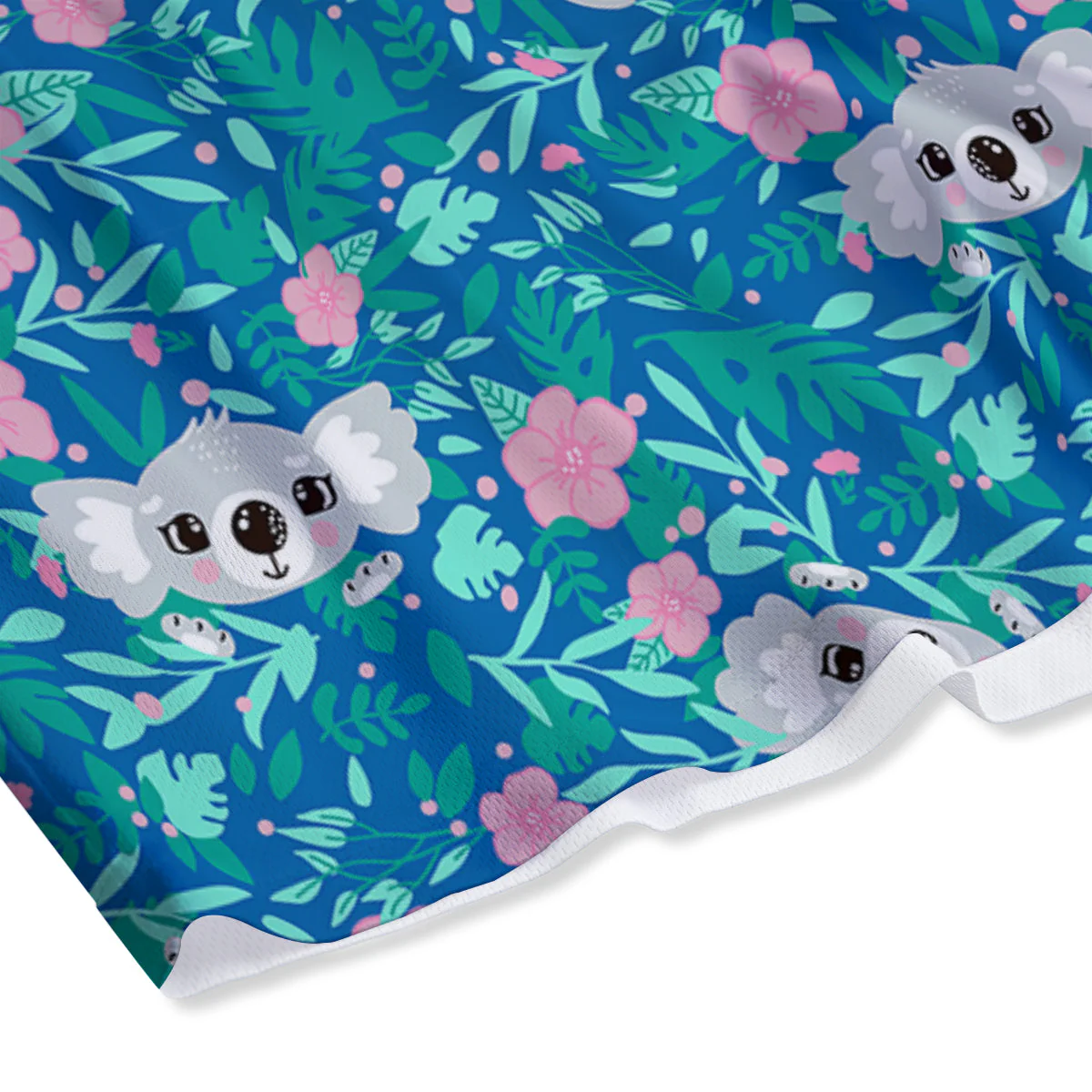 Floral And Baby Koala Print Pattern Mesh Shorts - Image 4