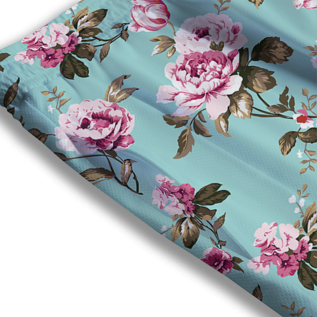 Floral Blossom Vintage Print Pattern Mesh Shorts - Image 3