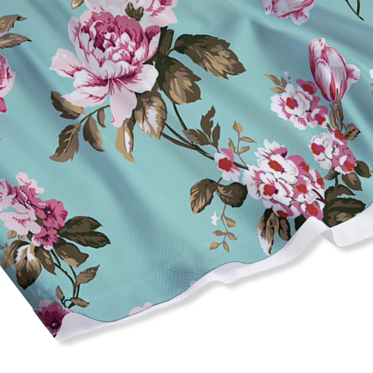 Floral Blossom Vintage Print Pattern Mesh Shorts - Image 4