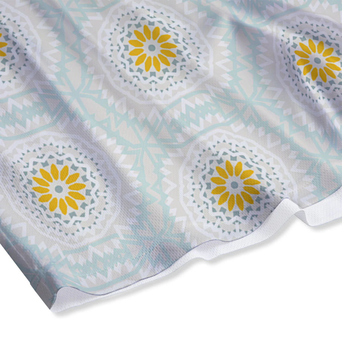 Floral Bohemian Pastel Print Pattern Mesh Shorts - Image 4
