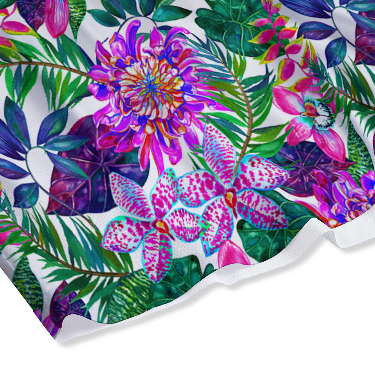 Floral Hawaii Colorful Print Pattern Colorful Mesh Shorts - Image 4