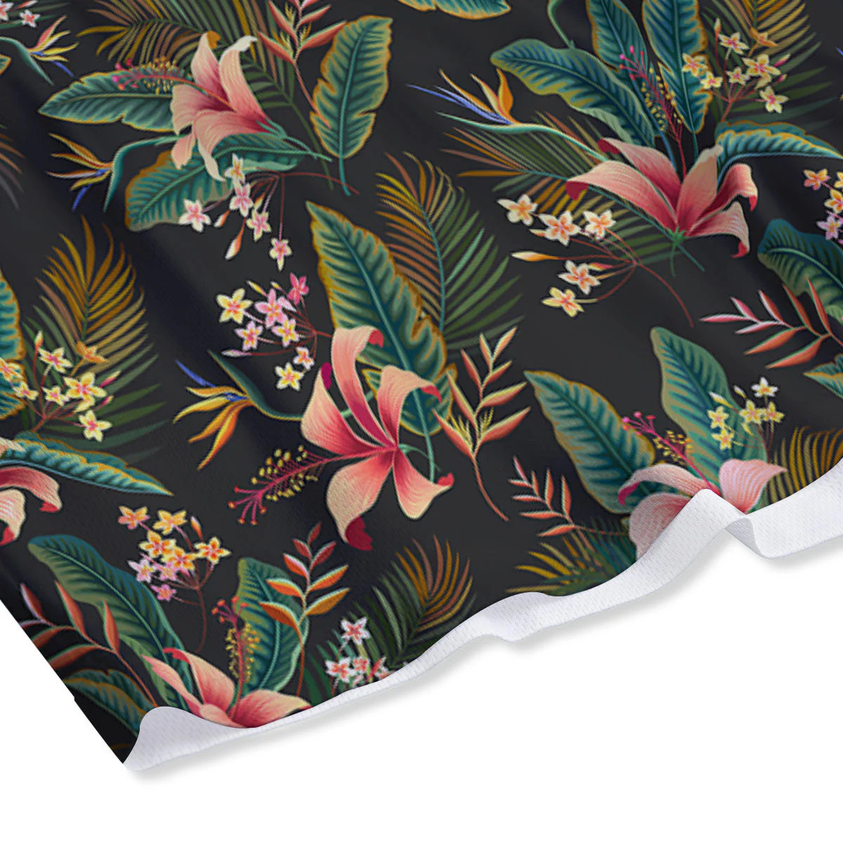 Floral Hawaiian Print Pattern Mesh Shorts - Image 4