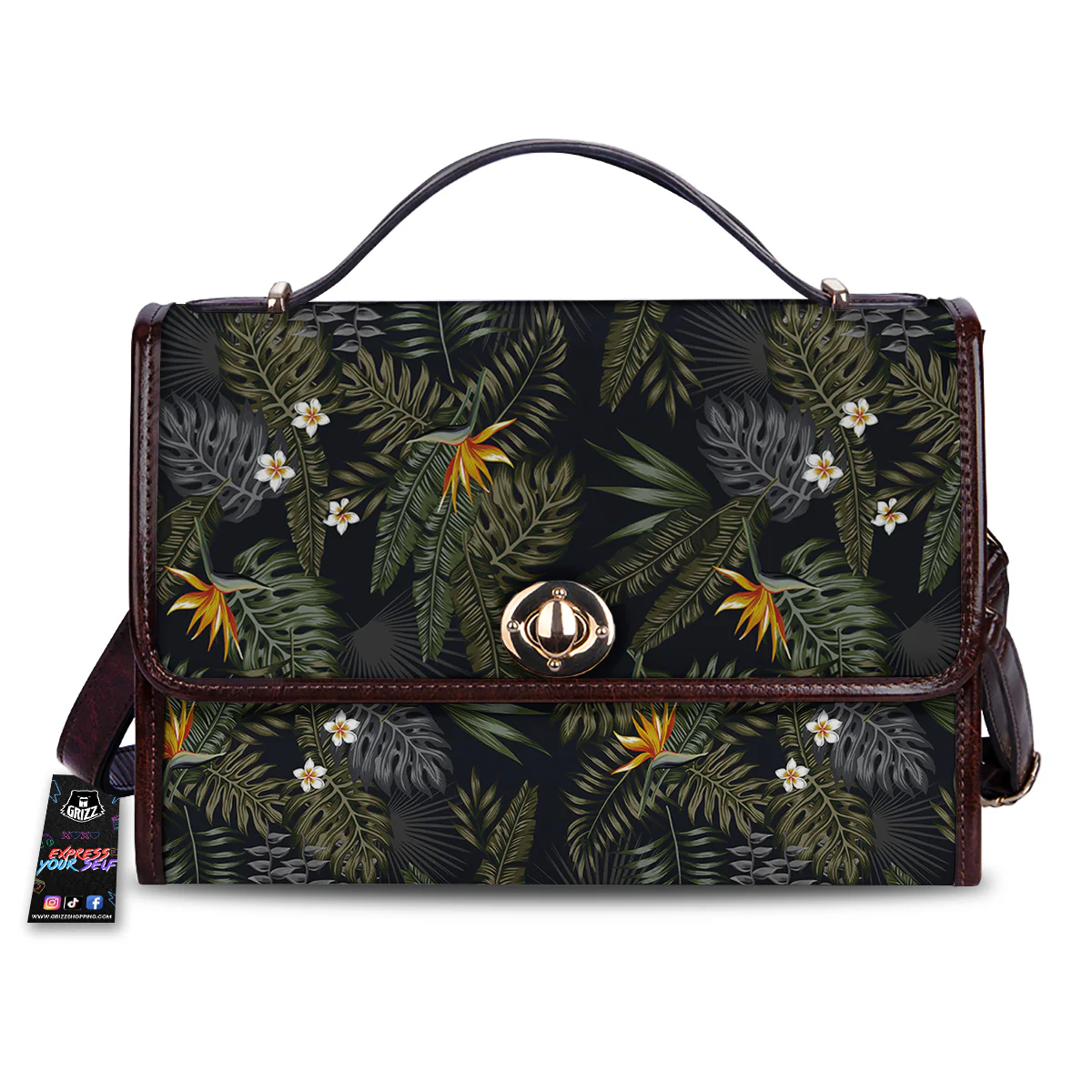 Floral Tropical Vintage Print Pattern Women's Satchel Bag